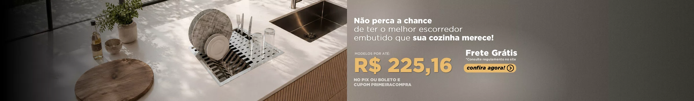 ESCORREDORES EMBUTIDOS - MENOR PREÇO