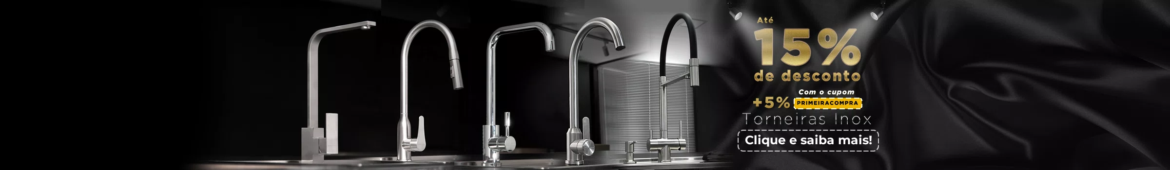 Linha de Torneiras Inox Calha Úmida