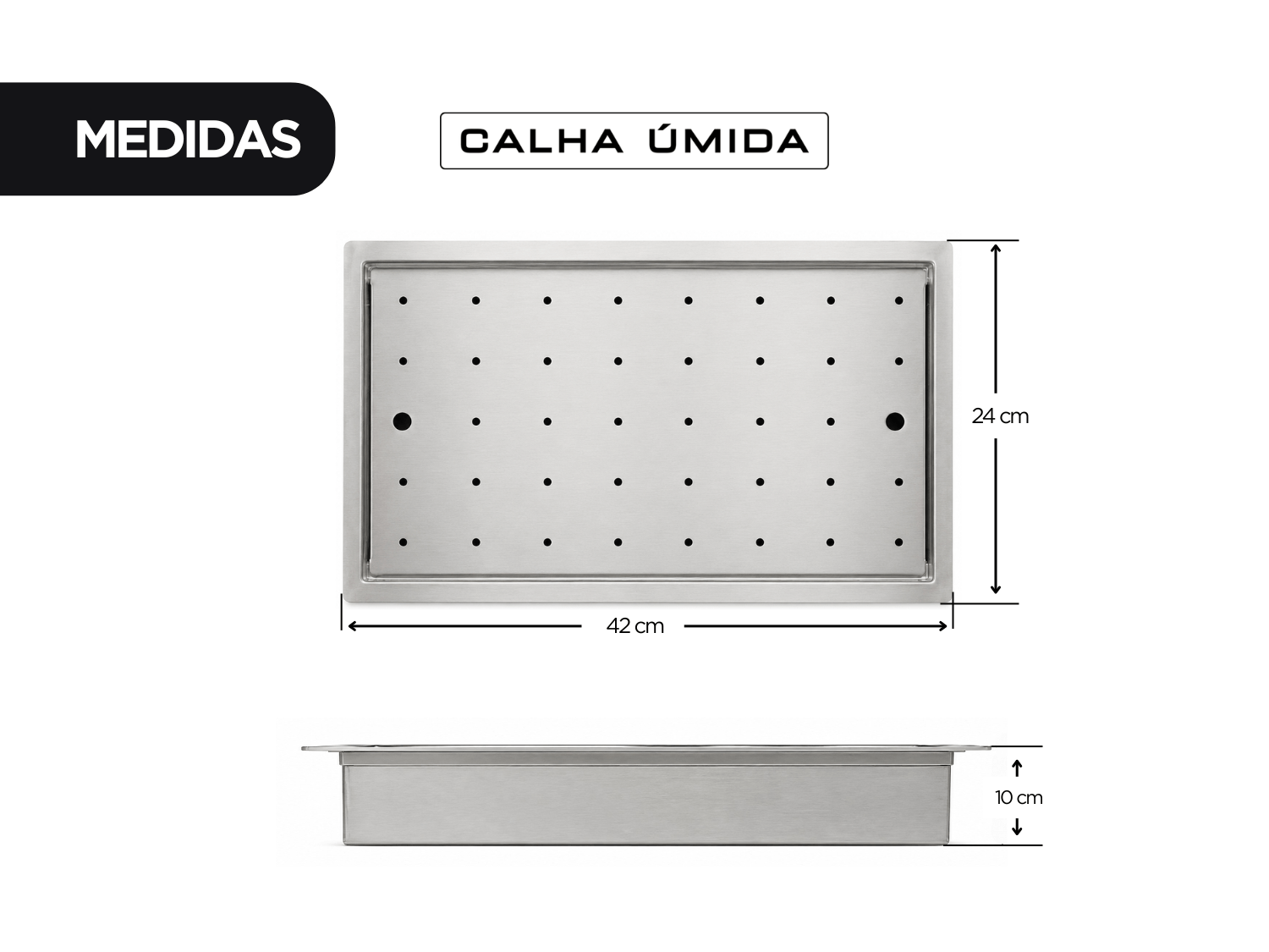 Escorredor de Copos Pro 420 em Aço Inox para Bancadas de Bares e Restaurantes