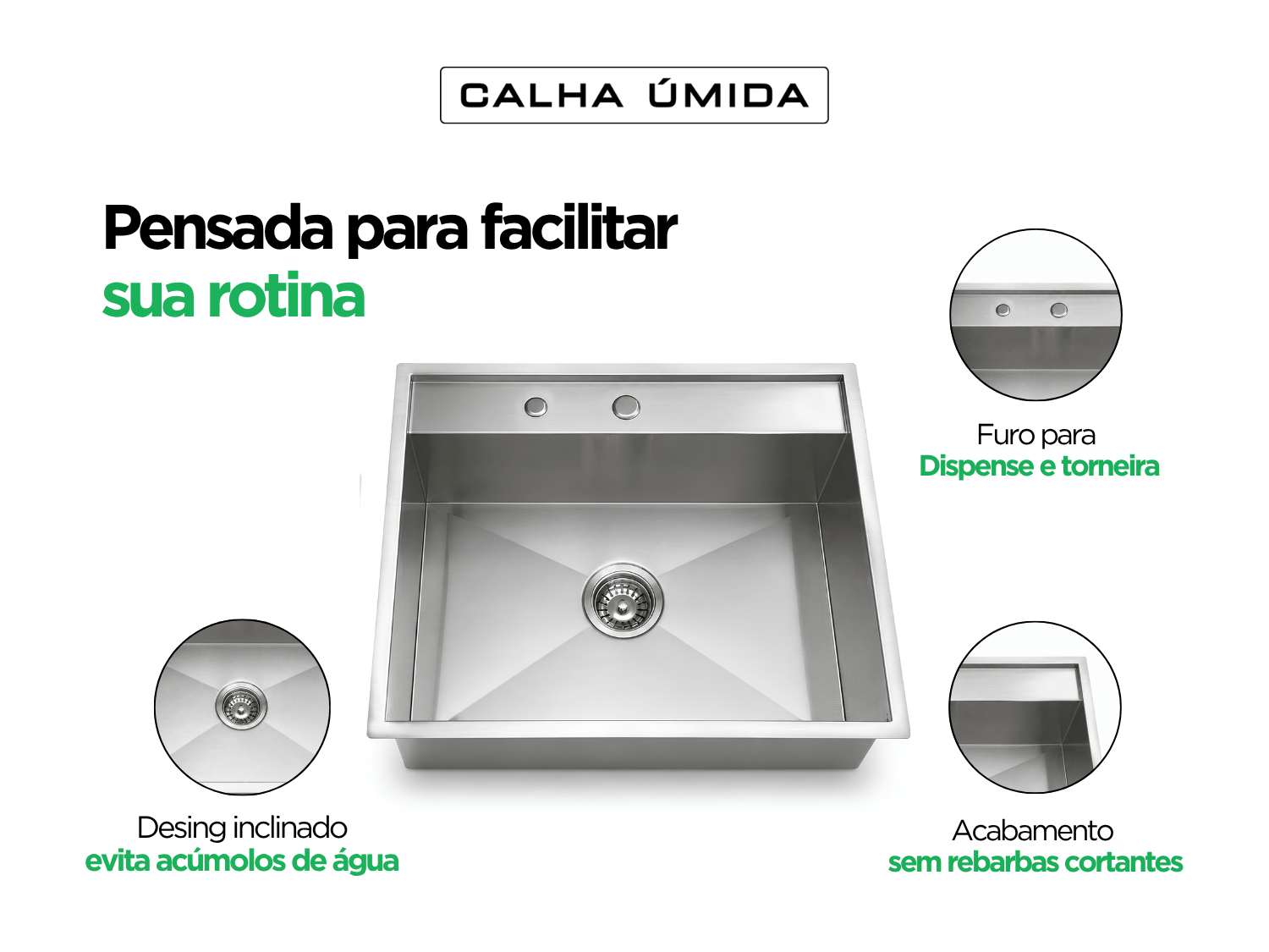 Cuba De Sobrepor Platino Exclusive 60x40 cm Com Válvula 4 1/2 e Grade Protetora