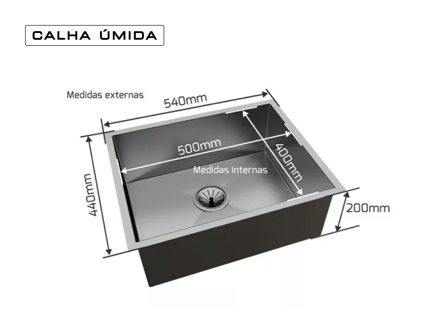 Cuba Sobrepor 50x40 + Cesto Escorredor 3 Módulos + Porta Esponja e Sabão + Torneira Monocomando Inox