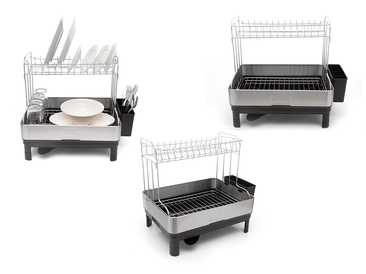 Escorredor de Louça Calha Úmida Speciale Pro 32x48,5x42cm em Aço Inox com Bandeja Coletora