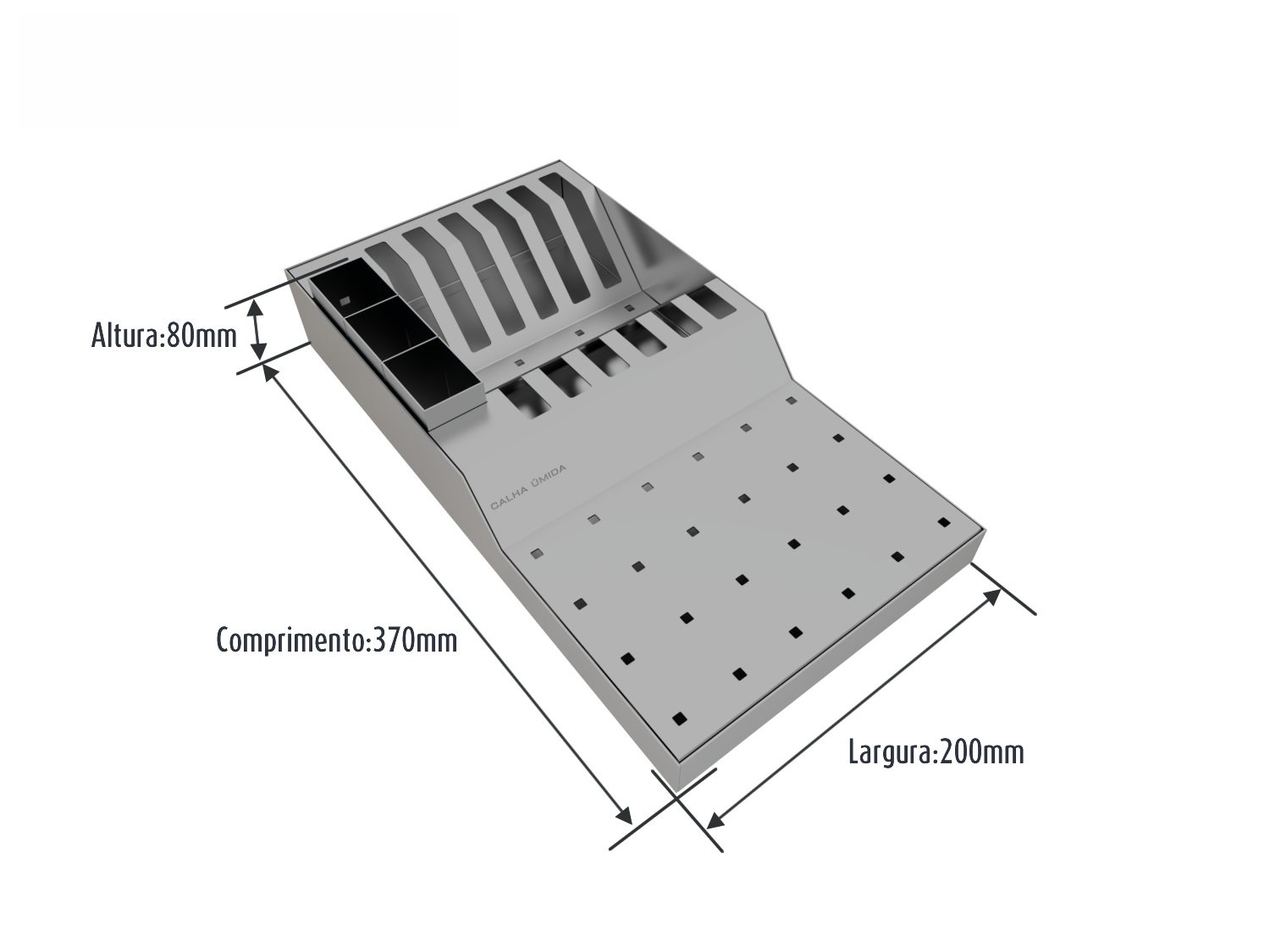 Escorredor De Louça para Bancada Em Aço Inox Escovado 37x20cm