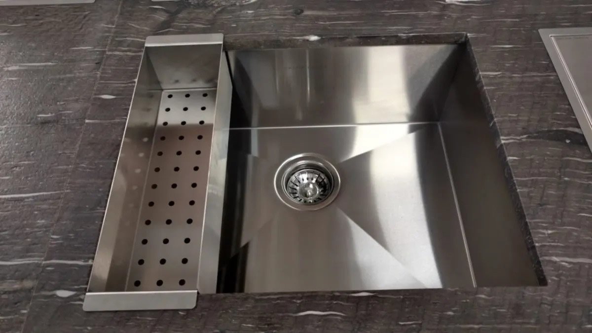 Escorredor Para Cuba 42,3x12x10 Em Aço Inox Com Acabamento Escovado