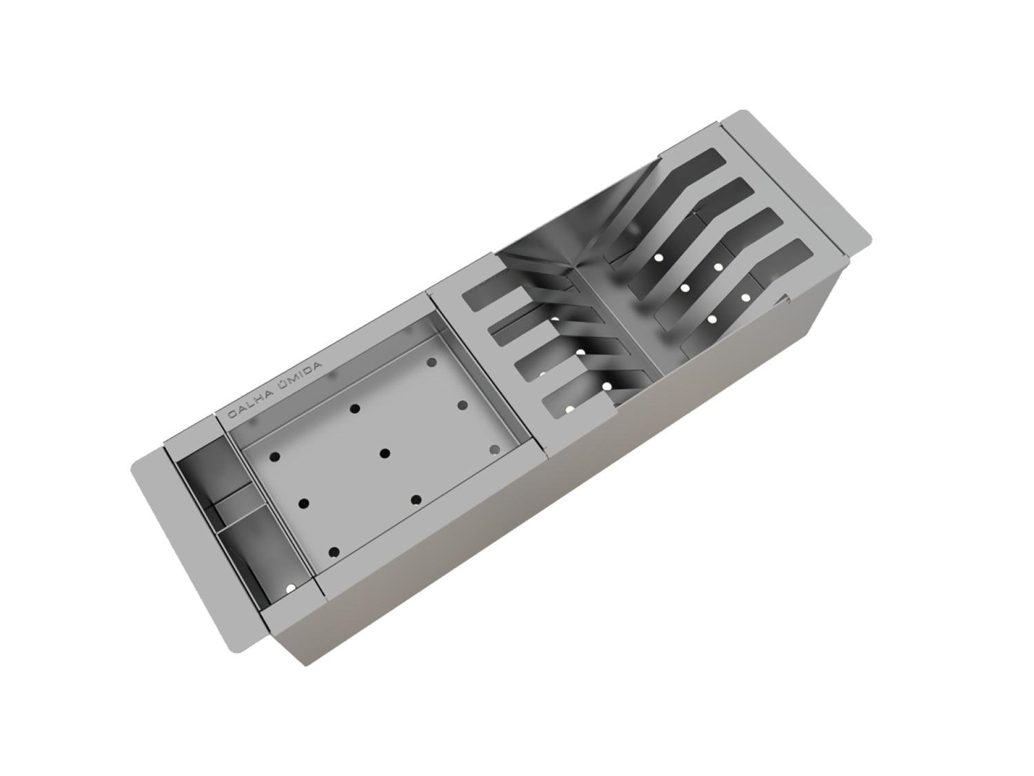 Kit Cesto Escorredor Mini Calha Úmida 3 Módulos 42,3x12cm