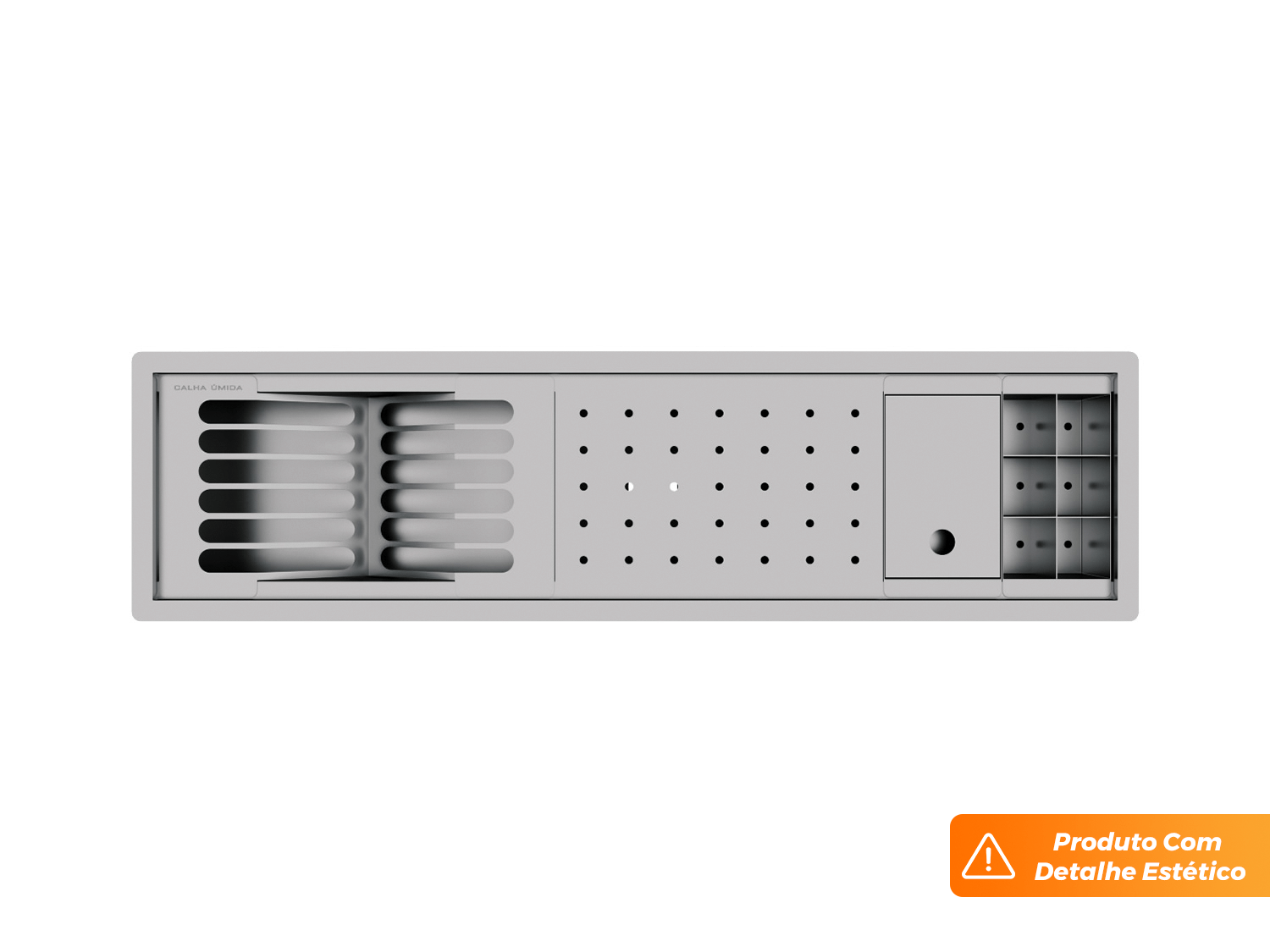Kit Escorredor Embutido Calha Úmida Kitchen 4 Módulos 73,5cm PET (Outlet)