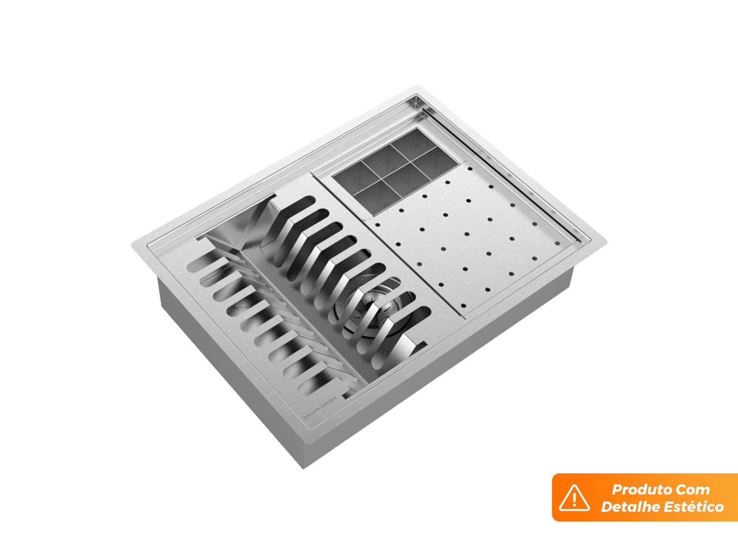 Escorredor Completo Com Acessórios Calha Úmida Pratic 3 Módulos 43cm (Outlet)