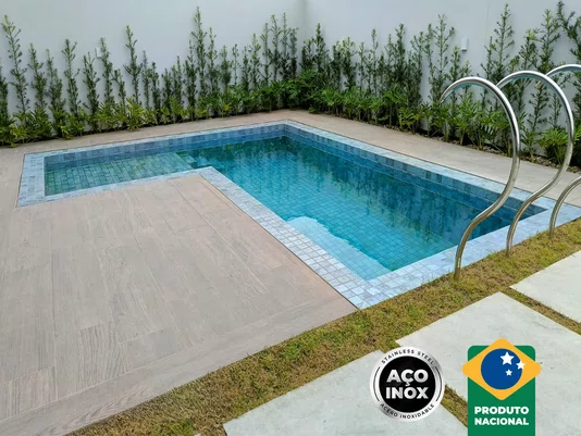 10 Ralos Grelha Linear Para Borda Piscina 100x12 Cm Em Inox