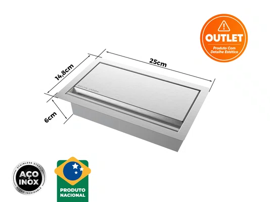 Porta Tomada de Embutir 4 Tomadas Cozinha Mesa Escritório Luxo (Outlet)