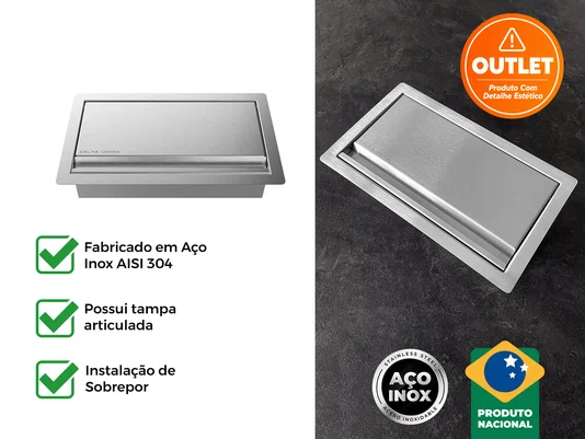 Porta Tomada de Embutir 4 Tomadas Cozinha Mesa Escritório Luxo (Outlet)