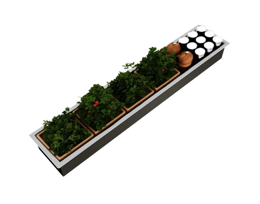 Calha Seca Embutida Kitchen De Sobrepor 100cm Em Aço Inox Escovado