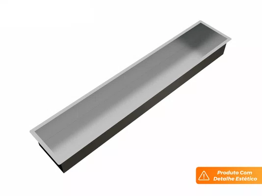 Calha Seca Kitchen De Sobrepor 100cm Em Aço Inox Escovado (Outlet)