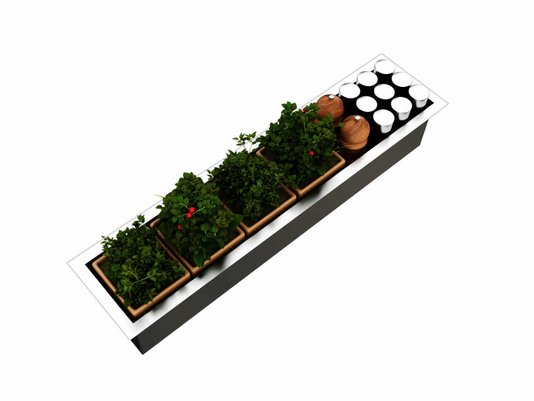 Calha Seca Kitchen Sobrepor Porta Utensílios e Temperos 57cm Aço Inox Escovado