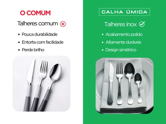 Conjunto de Talheres 16 Peças Aço Inox Mesa Cozinha Completo