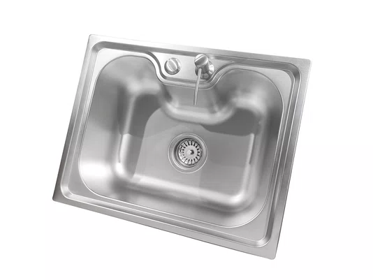 Cuba Basic 50x40cm De Embutir Em Aço Inox Acetinado Com Válvula De 4.1/2
