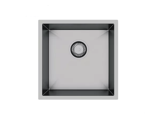 Cuba De Sobrepor Quadratta 35x35cm Em Aço Inox Escovado Com Válvula De 3.1/2