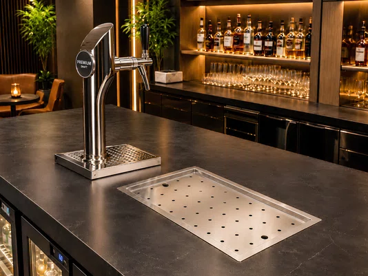 Escorredor de Copos Pro 420 em Aço Inox para Bancadas de Bares e Restaurantes