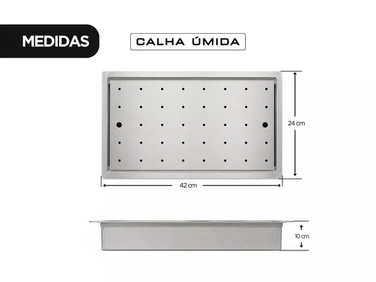 Escorredor de Copos Pro 420 em Aço Inox para Bancadas de Bares e Restaurantes
