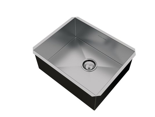 Cuba De Embutir Quadratta 50x40cm Em Aço Inox Escovado Com Válvula De 4.1/2