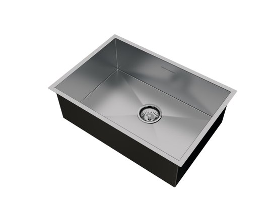 Cuba De Sobrepor Quadratta 60x40cm Em Aço Inox Escovado Com Válvula De 4.1/2