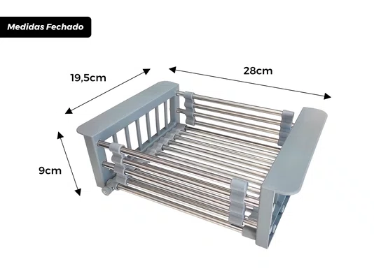 Cuba De Sobrepor Flush Essence 60x40cm Em Aço Inox Escovado Com Escorredor Extensível, Dispenser Dosador E Válvula De 4.1/2