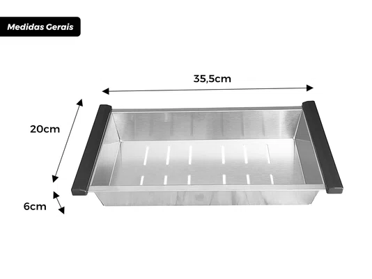Cuba De Sobrepor Flush Essence 68x46cm Em Aço Inox Escovado Com Acessórios E Válvula De 4.1/2