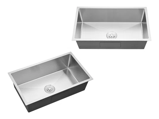 Cuba De Sobrepor Calha Úmida Essence 75x45cm Em Aço Inox Escovado Com Válvula De 4.1/2