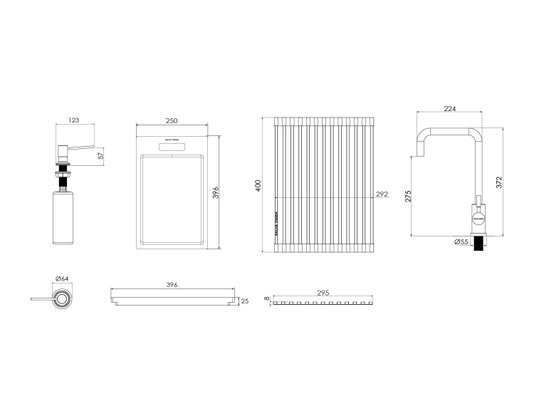 Cuba De Sobrepor Platino Exclusive 64x51cm Em Aço Inox Escovado Com Acessórios e Válvula De Ø4.1/2