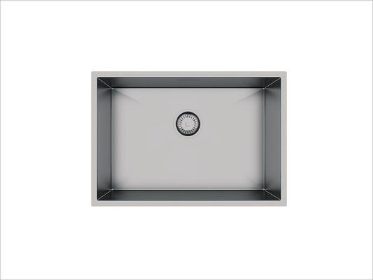 Cuba De Sobrepor Quadratta 60x40cm Em Aço Inox Escovado Com Válvula De 4.1/2