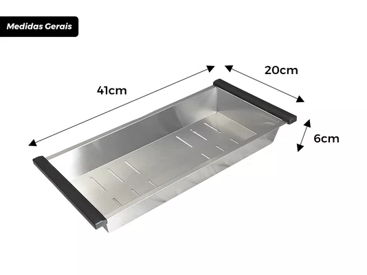 Cuba Dupla Sobrepor Calha Úmida Essence 78x43cm Aço Inox Escovado Com Escorredor E Válvula 4.1/2