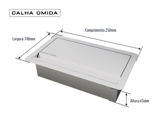 Cuba Sobrepor 50x40 + Cesto Escorredor 3 Módulos + Porta Esponja e Sabão + Torneira Monocomando Inox