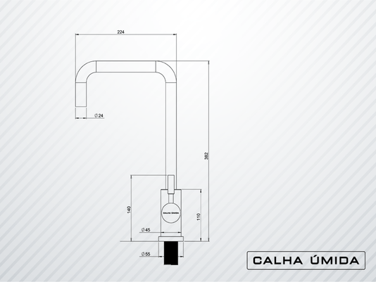 Cuba Sobrepor 50x40 + Cesto Escorredor 3 Módulos + Porta Esponja e Sabão + Torneira Monocomando Inox