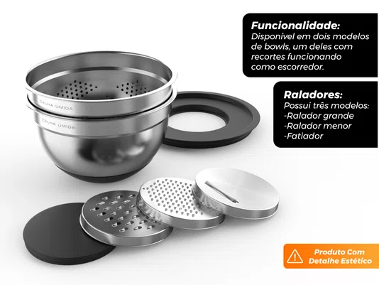 Cuba Workstation Calha Úmida 84x44cm Inox De Sobrepor Completa (Outlet)