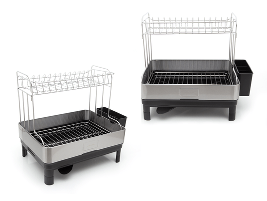 Escorredor de Louça Calha Úmida Speciale Pro 32x48,5x42cm em Aço Inox com Bandeja Coletora