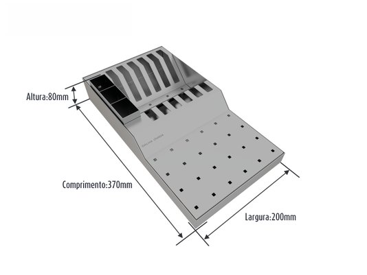 Escorredor De Louça para Bancada Em Aço Inox Escovado 37x20cm