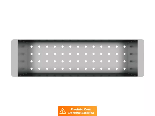 Escorredor Para Cuba 42x12x10cm Em Aço Inox Escovado (Outlet)