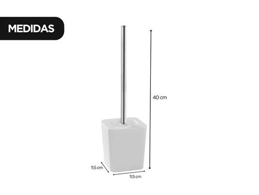 Escova Sanitária Branca com Suporte para Banheiro e Lavabo