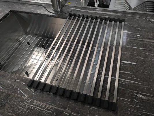 Esteira Escorredor Multiuso Calha Úmida 45cm Em Aço Inox Escovado