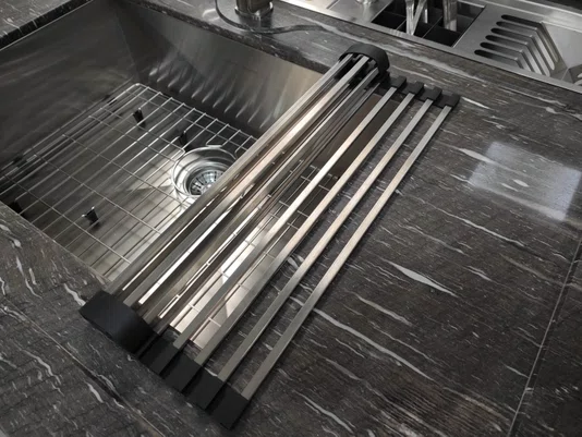 Esteira Escorredor Multiuso Calha Úmida 45cm Em Aço Inox Escovado