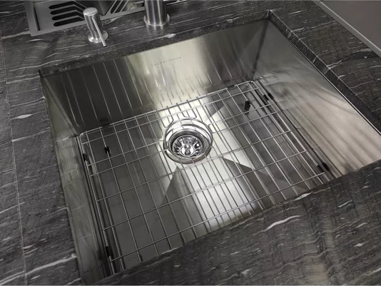 Grade Aramada Calha Úmida Quadratta 50x40cm Em Aço Inox Eletropolido