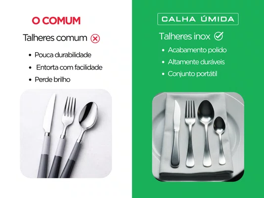 Jogo De Talheres Portátil Kit 5 Peças Em Aço Inox Com Estojo Camping