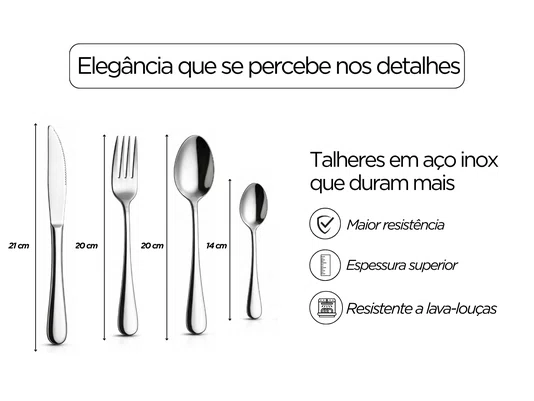 Jogo De Talheres Portátil Kit 5 Peças Em Aço Inox Com Estojo Camping