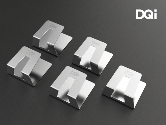 Kit 10un Do Suporte Multiuso DQI Com Fita Dupla-Face Em Aço Inox Escovado