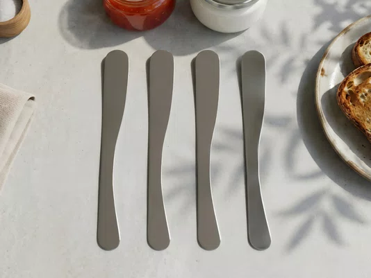 Kit 4 Espátulas para Manteiga Geleias e Patês em Aço Inox