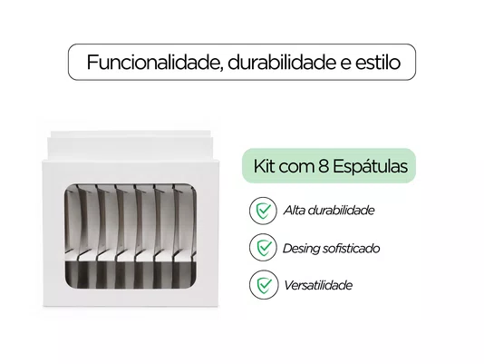 Kit 8 Espátulas para Manteiga Geleias e Patês em Aço Inox