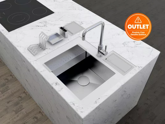 Kit Cesto Escorredor Mini Calha Úmida 3 Módulos 42,3x12cm (Outlet)