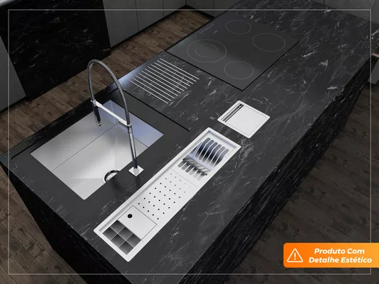 Kit Escorredor Embutido Calha Úmida Kitchen 4 Módulos 73,5cm PET (Outlet)