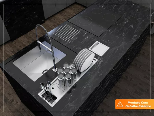 Kit Escorredor Embutido Calha Úmida Kitchen 4 Módulos 73,5cm PET (Outlet)