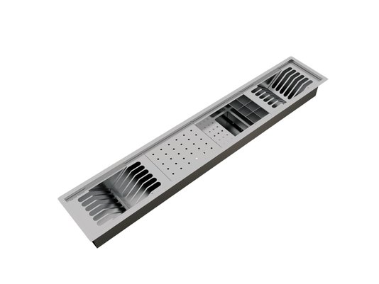 Kit Escorredor Sobrepor Calha Umida Kitchen 5 Módulos 108cm