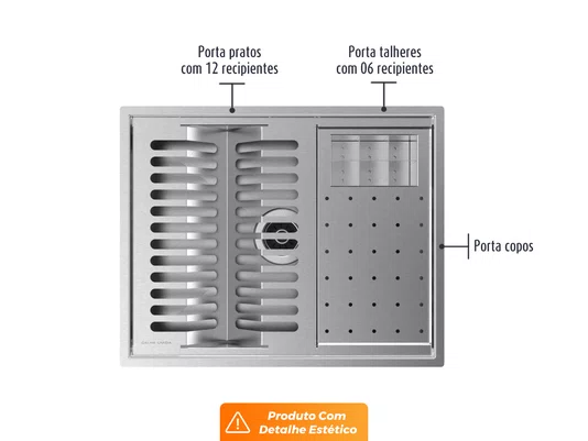 Escorredor Calha Úmida Completa Quadratta 3 Módulos CT (Outlet)